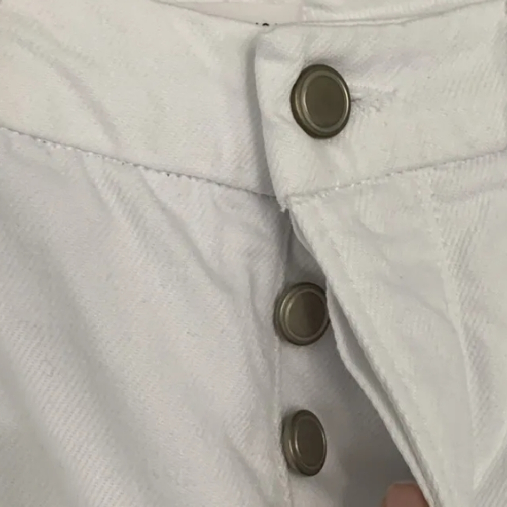 GOOD AMERICAN GOOD BOY WHITE ANKLE WRAP JEANS SZ 4 - Picture 12 of 13
